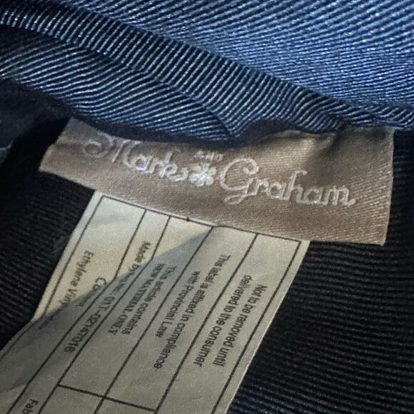 Mark & Graham Blue Suede Clutch/Shoulder Bag - Picture 8 of 8